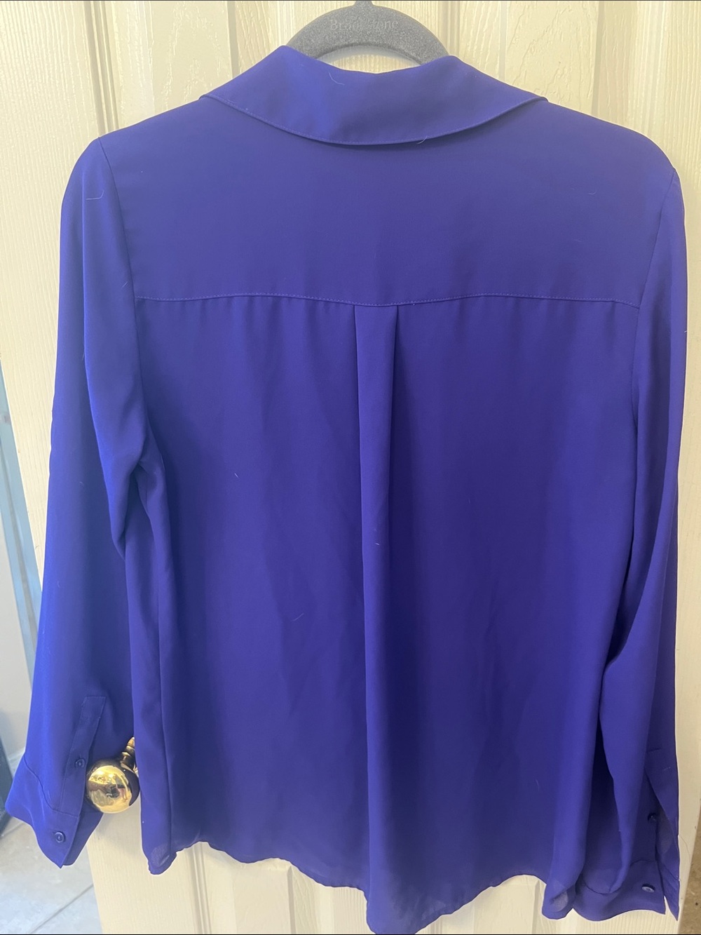 Express Women's Deep purple Button-Front Shirt - Picture 2 of 2